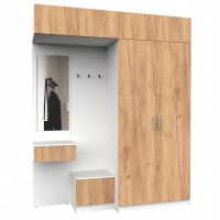 Набор мебели для прихожей "Марсель-256" МР 01-256 В2490 Ш2000 Г580 (ЛДСП Дуб крафт золотой) Набор мебели для прихожей "Марсель-256" МР 01-256 В2490 Ш2000 Г580 (ЛДСП Дуб крафт золотой)